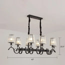 DecorBites™ Retro Black Crystal Pendant Light for Dining Room - Conical Island Ceiling Light