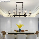DecorBites™ Retro Black Crystal Pendant Light for Dining Room - Conical Island Ceiling Light
