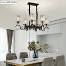 DecorBites™ Retro Black Crystal Pendant Light for Dining Room - Conical Island Ceiling Light
