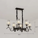 DecorBites™ Retro Black Crystal Pendant Light for Dining Room - Conical Island Ceiling Light