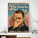 Retro comic hip hop singer canvas prints bedroom wall art