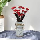 DecorBites™ Retro Floral Metal Vase Holder - Wedding Garden Style