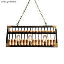 DecorBites™ Retro Industrial Metal Abacus Pendant Chandelier - 3-Light Island Lamp for Bar/Restaurant