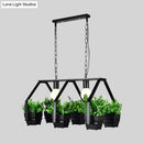 DecorBites™ Retro Metal Island Ceiling Light with Black/White 2 Lights - Perfect for Restaurants
