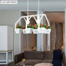 DecorBites™ Retro Metal Island Ceiling Light with Black/White 2 Lights - Perfect for Restaurants