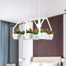 DecorBites™ Retro Metal Island Ceiling Light with Black/White 2 Lights - Perfect for Restaurants