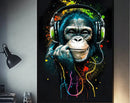 DecorBites™ Retro Monkey Gaming Room Wall Art Poster