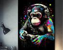 DecorBites™ Retro Monkey Gaming Room Wall Art Poster