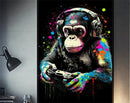 DecorBites™ Retro Monkey Gaming Room Wall Art Poster