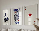 DecorBites™ Retro Queen of Hearts Canvas Wall Art Set