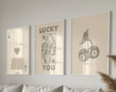 DecorBites™ Retro Queen of Hearts Canvas Wall Art Set