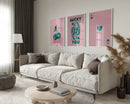 DecorBites™ Retro Queen of Hearts Canvas Wall Art Set