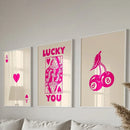 DecorBites™ Retro Queen of Hearts Wall Art Set