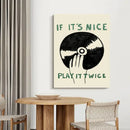 DecorBites™ Retro Record Player Canvas Wall Art