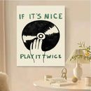 DecorBites™ Retro Record Player Canvas Wall Art