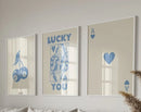 DecorBites™ Retro Set of 3 Lucky Queen Wall Art Posters