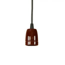 Retro style red ceramic pendant light – kitchen hanging fixture
