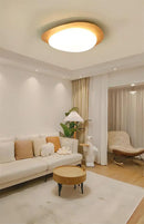 DecorBites™ Retro-Style Walnut Acrylic Ceiling Light