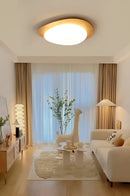DecorBites™ Retro-Style Walnut Acrylic Ceiling Light