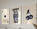DecorBites™ Retro Wall Art Posters Set - Queen of Hearts