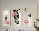 DecorBites™ Retro Wall Art Posters Set - Queen of Hearts