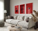 DecorBites™ Retro Wall Art Posters Set - Queen of Hearts Theme