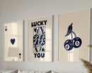 DecorBites™ Retro Wall Art Posters Set - Queen of Hearts