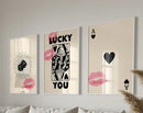 DecorBites™ Retro Wall Art Posters Set - Queen of Hearts