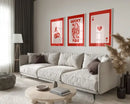 DecorBites™ Retro Wall Art Posters Set - Queen of Hearts