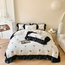 DecorBites™ Rose Embroidered Duvet Cover Set, Princess Style