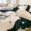 DecorBites™ Rose Embroidered Duvet Cover Set, Princess Style
