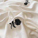 DecorBites™ Rose Embroidered Duvet Cover Set, Princess Style
