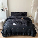 DecorBites™ Rose Embroidered Duvet Set - Princess Style