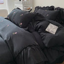 DecorBites™ Rose Embroidered Duvet Set - Princess Style