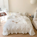 DecorBites™ Rose Embroidered Duvet Set - Princess Style