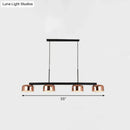 DecorBites™ Rose Gold Metal 4-Light Pendant Island Fixture for Minimalist Dining Room