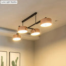DecorBites™ Rose Gold Metal 4-Light Pendant Island Fixture for Minimalist Dining Room