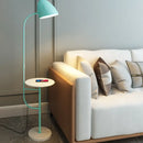 DecorBites™ Rotatable Metal Floor Lamp with Swivel Shade and Marble Table - 1 Head Macaron Floor Light
