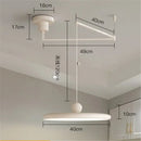 DecorBites™ Rotatable Nordic LED Pendant Light - Cream Iron Chandelier