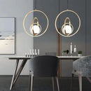 DecorBites™ Rotating Gold Ring Pendant Light