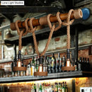 DecorBites™ Rustic Bamboo Island Lighting Chandelier in Beige - Linear Bar Fixture
