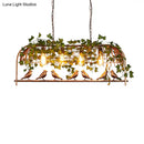 DecorBites™ Rustic Birdcage Island Pendant Light with Ivy for Restaurant Décor