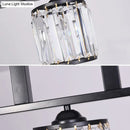 DecorBites™ Rustic Black Cylindrical Island Pendant with 3 Lights & Prismatic Crystal, Ideal for Tables