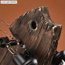 DecorBites™ Rustic Fish Shaped Wood Hanging Lamp - 6 Heads Island Lighting with Lantern Shade in Brown