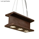Industrial brown metal 3 bulb e26 e27 pendant light kitchen island
