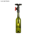 DecorBites™ Rustic Single Light Semi Flushmount with Glass Shade - Bottle Design