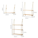 DecorBites™ Rustic Wood Floating Wall Shelves - Set of 3