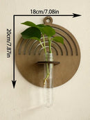 DecorBites™ Rustic Wood Wall Vase for Greenery