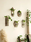 DecorBites™ Rustic Wood Wall Vase for Greenery