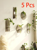 DecorBites™ Rustic Wood Wall Vase for Greenery